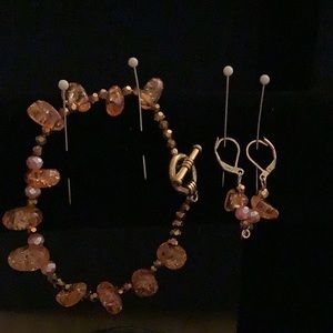 This  ankle bracelet is 8 and 1/2 inches long. On beading wire.